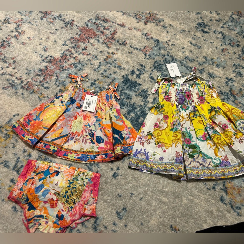 NWT Colorful Floral Dresses Set (6-12 months)